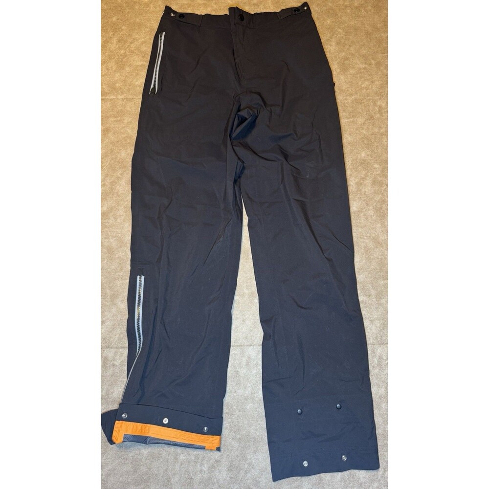 PUMA DRIZZLE RAIN STORM PANTS Size SMALL (44/46) WATER REPELLENT BLACK N ORANGE